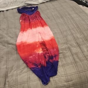 Young Fabulous & Broke Red and Purple Midi Dress Size XS!